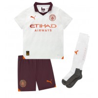 Camisa de time de futebol Manchester City Erling Haaland #9 Replicas 2º Equipamento Infantil 2023-24 Manga Curta (+ Calças curtas)